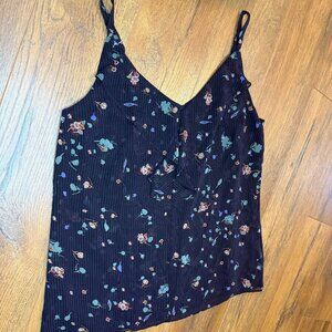 Cabi Sleeveless Ruffle Neck Top